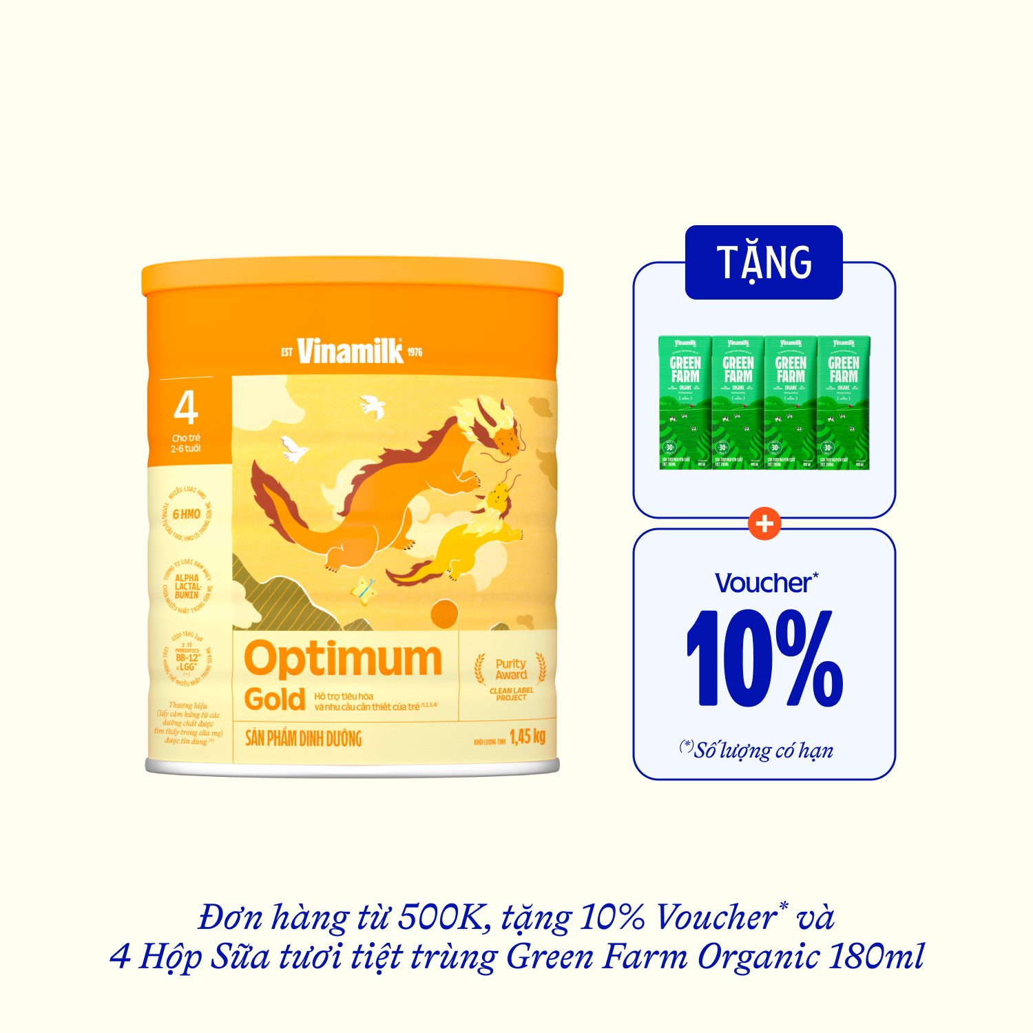 Infant Formula Optimum Gold 4 (2–6 Years) 1,45kg Lẻ 1 lon