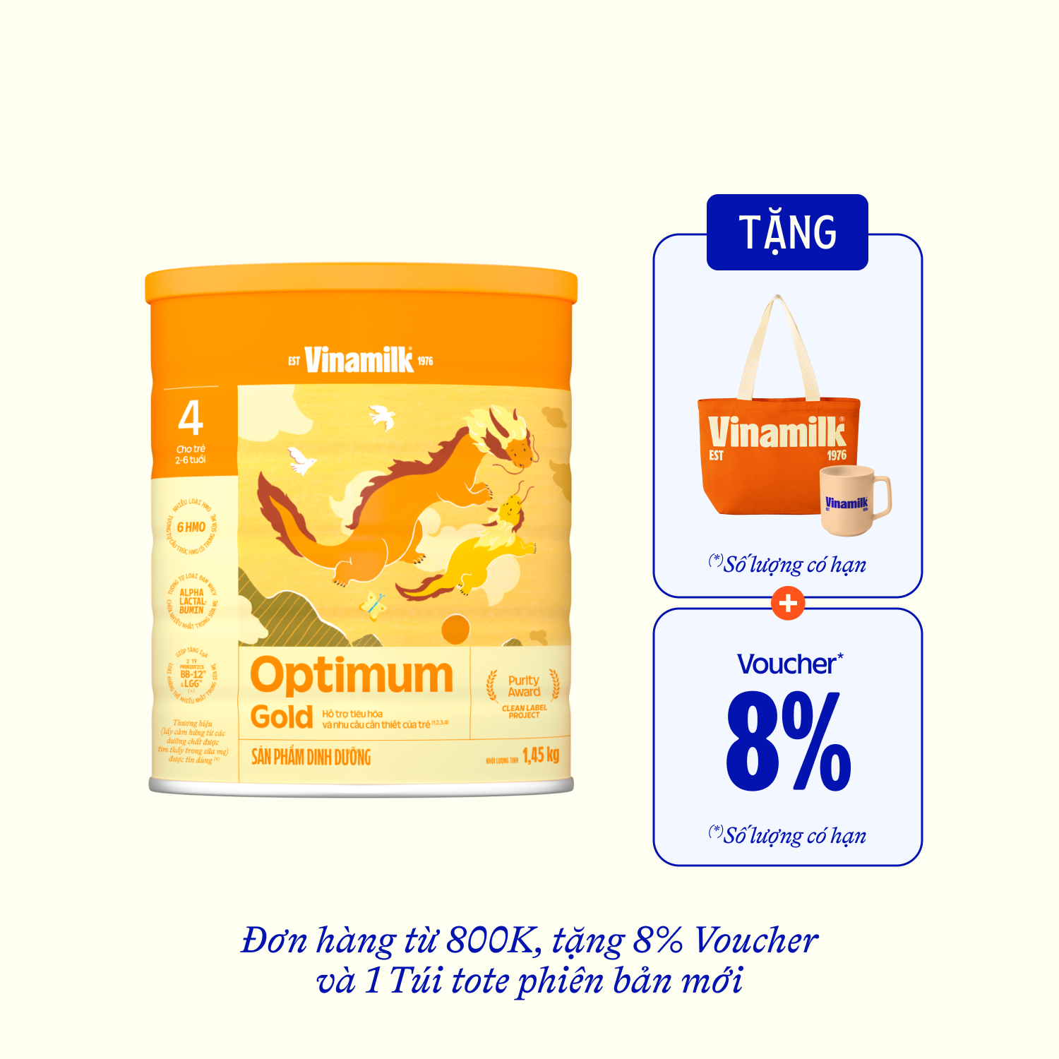 Infant Formula Optimum Gold 4 (2–6 Years) 1,45kg Single Can
