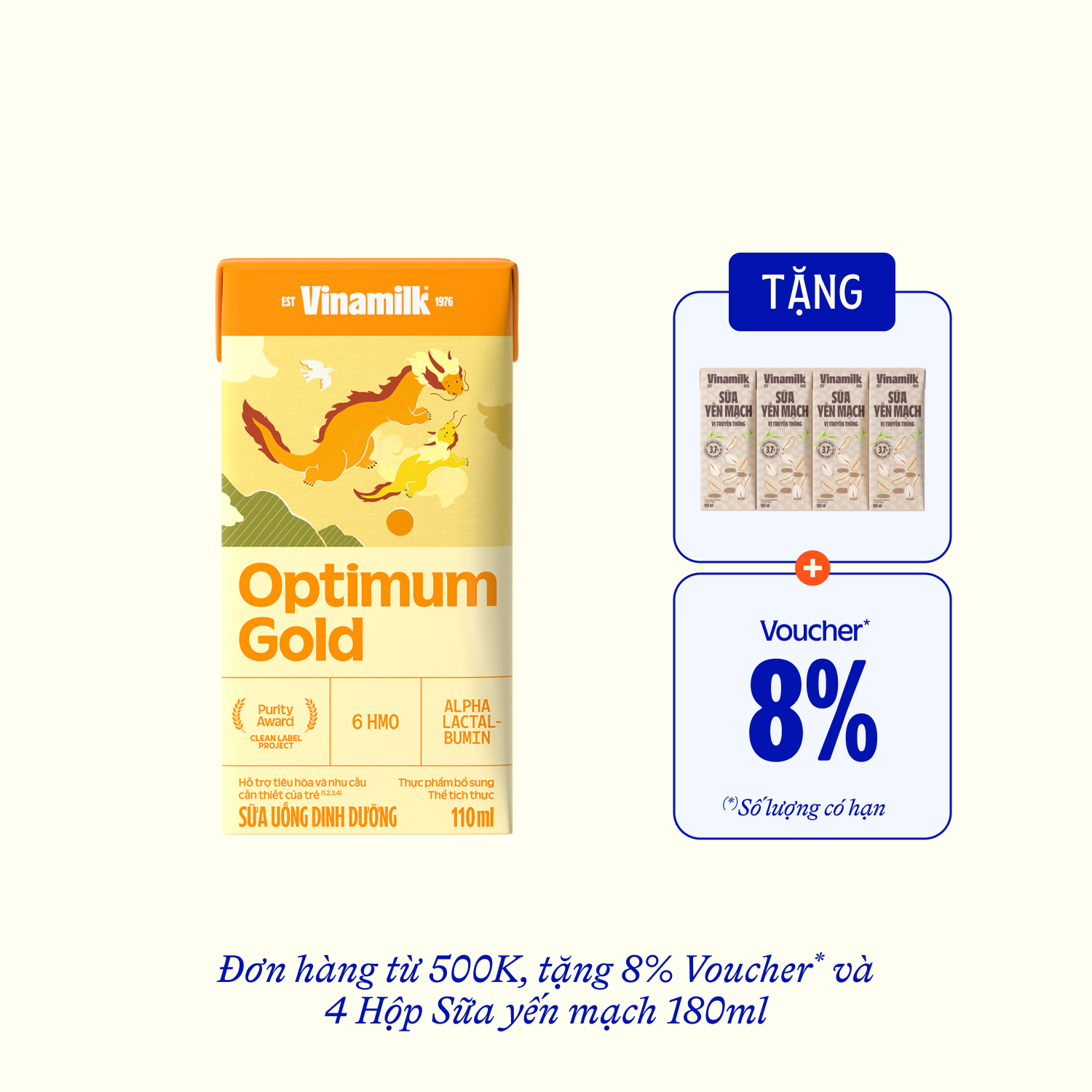 Ready-to-drink Infant Formula Optimum Gold (above 1 Year) 110ml Carton of 48 Boxes
