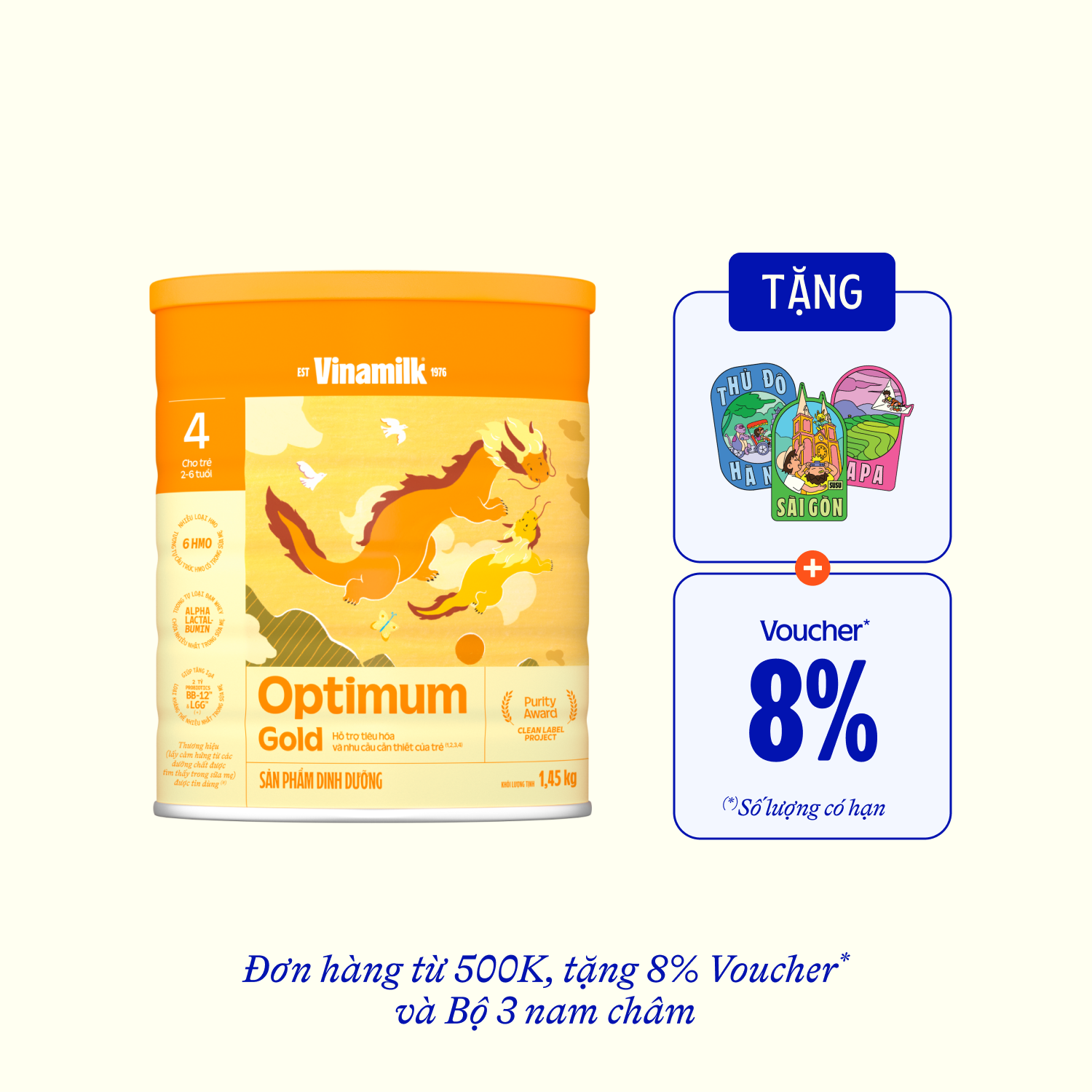 Infant Formula Optimum Gold 4 (2–6 Years) 1,45kg Single Can
