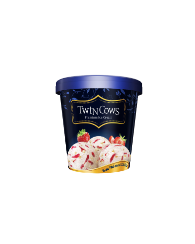 Twin Cows Ice Cream  Strawberry Cheese 450ml