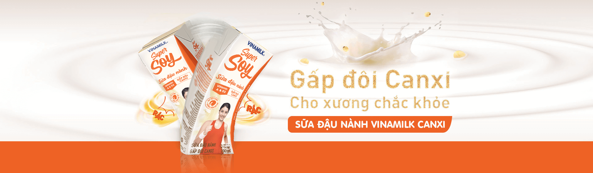 Sữa đậu nành Vinamilk gấp đôi Canxi