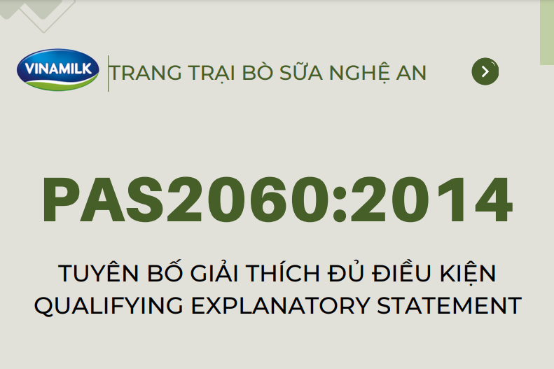 Tuyên bố giải thích đủ điều kiện (QES) - Trang trại bò sữa Nghệ An