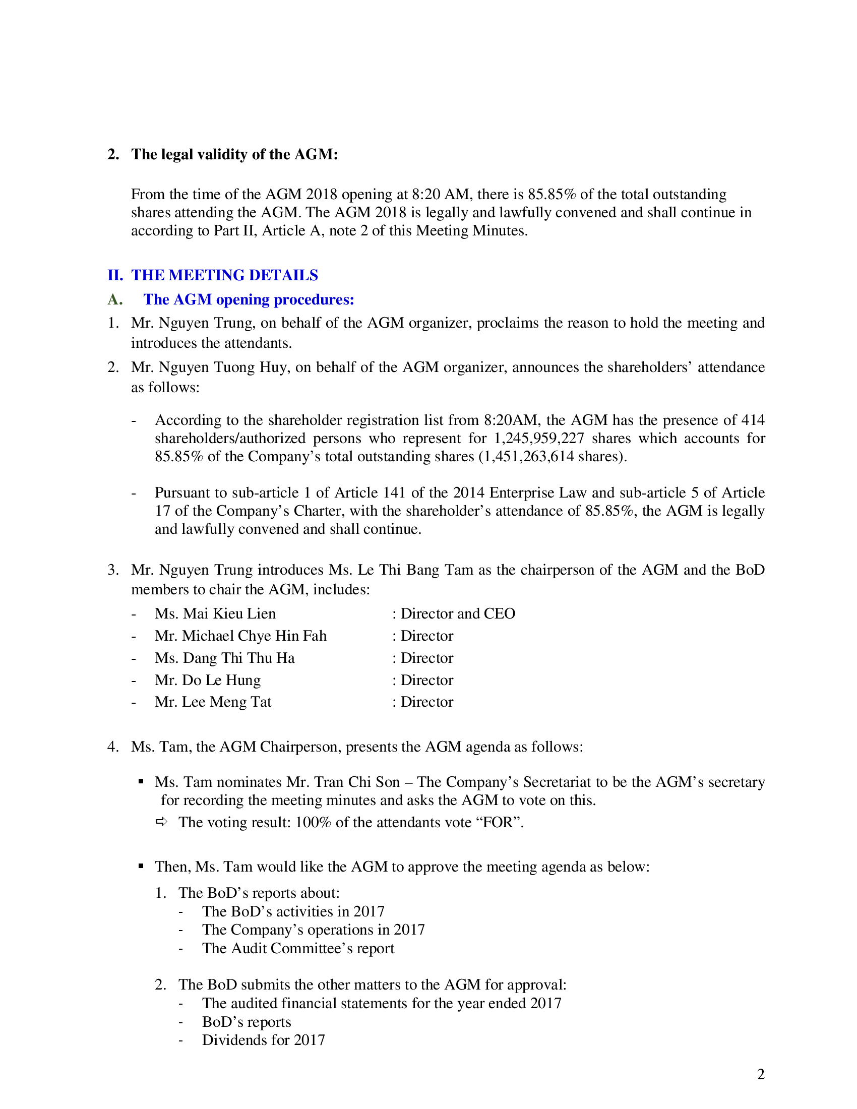 Minutes Of Shareholders Meeting Template