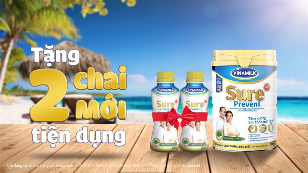 Khuyen mai hap dan Vinamilk Sure Prevent chai moi