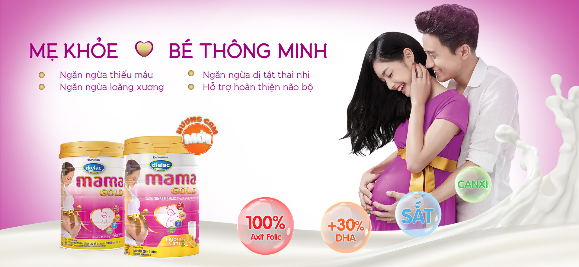 Optimum Mama Gold giúp mẹ bầu có thai kỳ khỏe mạnh, tạo điều kiện cho thai nhi phát triển toàn diện