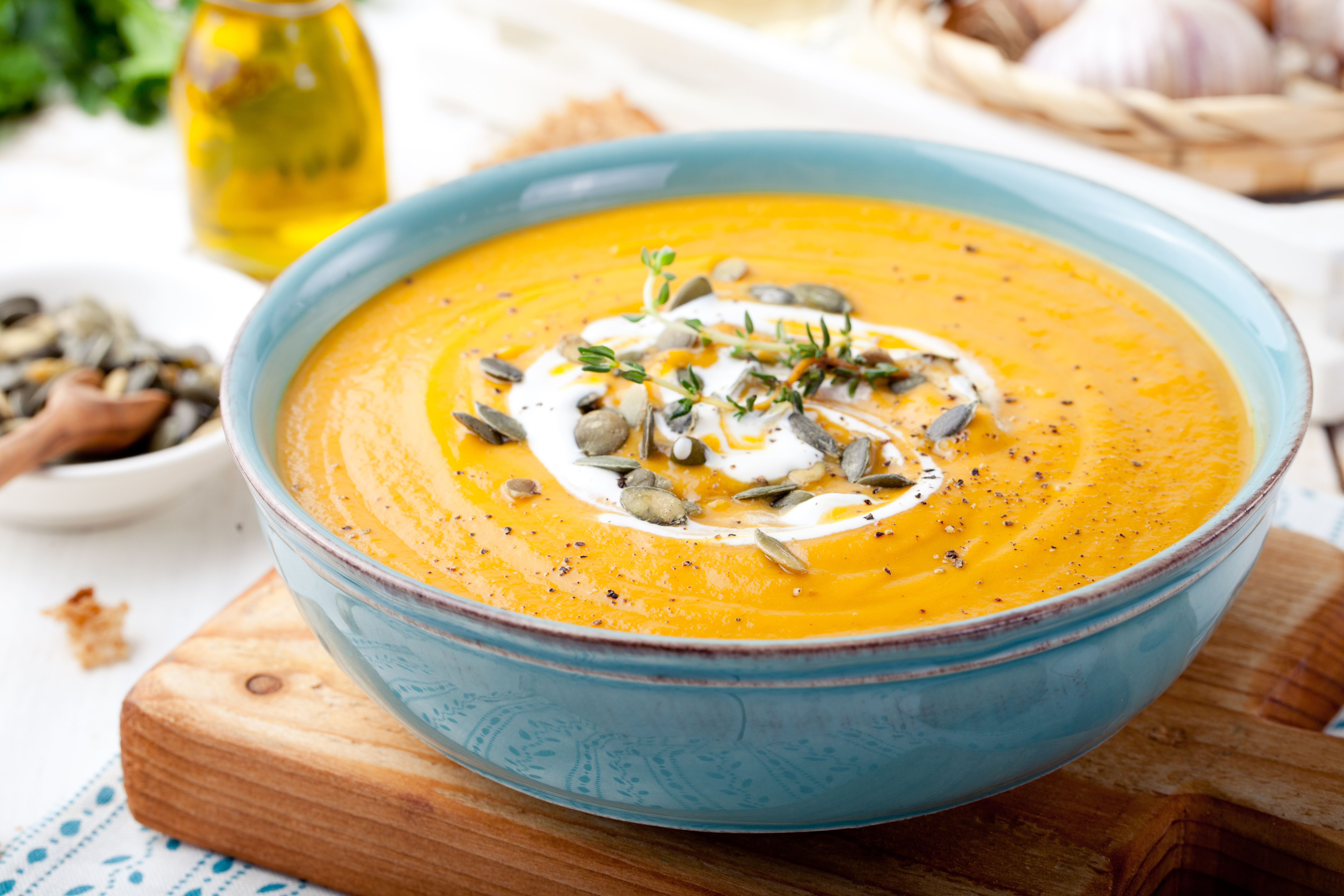 Món súp bí đỏ sẽ là món ăn bổ dưỡng giúp tăng trí nhớ cho bé