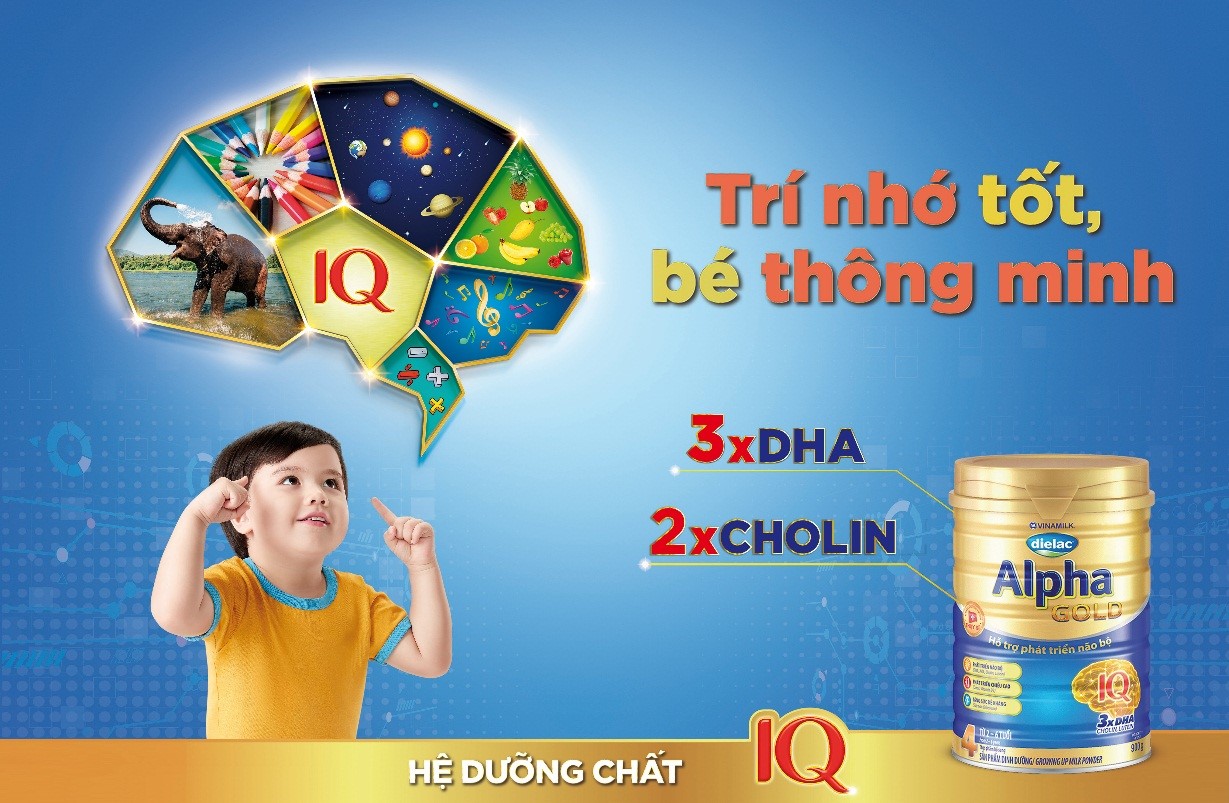 Dielac Alpha Gold mới với công thức IQ, được chứng nhận lâm sàng giúp tăng cân và chiều cao