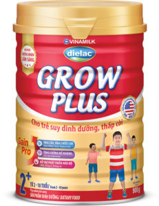 Dielac Grow Plus Đỏ 2+ - Sản phẩm đặc chế cho trẻ suy dinh dưỡng thấp còi, giúp trẻ bắt kịp đà tăng trưởng