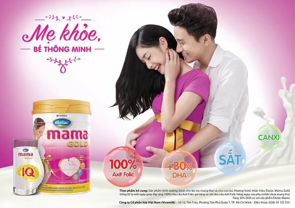 2 ly Dielac Mama Gold mỗi ngày sẽ giúp mẹ có nền tảng sức khỏe tốt để chào đón bé yêu!