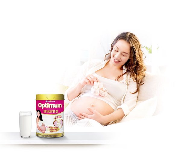 Mẹ bầu nên uống 2 ly sữa Optimum Mama Gold mỗi ngày