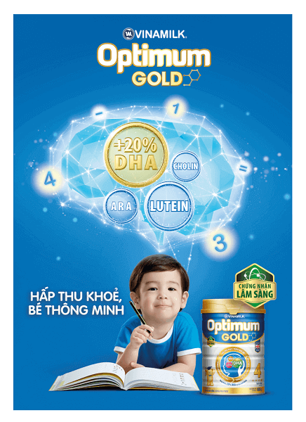 Optimum Gold hỗ trợ hệ tiêu hóa của bé hoạt động khỏe mạnh