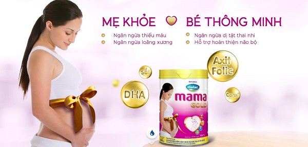 Duy trì uống Dielac Mama Gold sau sinh giúp mẹ có nguồn sữa dồi dào cho bé bú