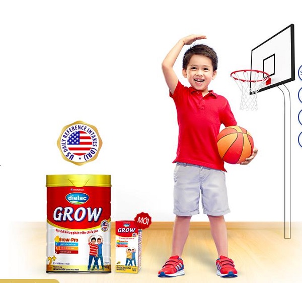 Dielac Grow giúp bé yêu của mẹ nhanh chóng tăng cân tăng chiều cao