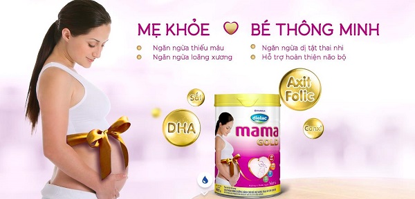 Dielac Mama Gold sẽ bổ sung cho mẹ bầu thật đầy đủ các dưỡng chất để đảm bảo một thai kỳ khoẻ mạnh và bé phát triển thật toàn diện về sau.