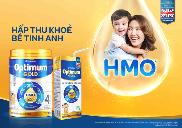 Vinamilk đã bổ sung dưỡng chất HMO vào dòng sản phẩm Vinamilk Optimum Gold