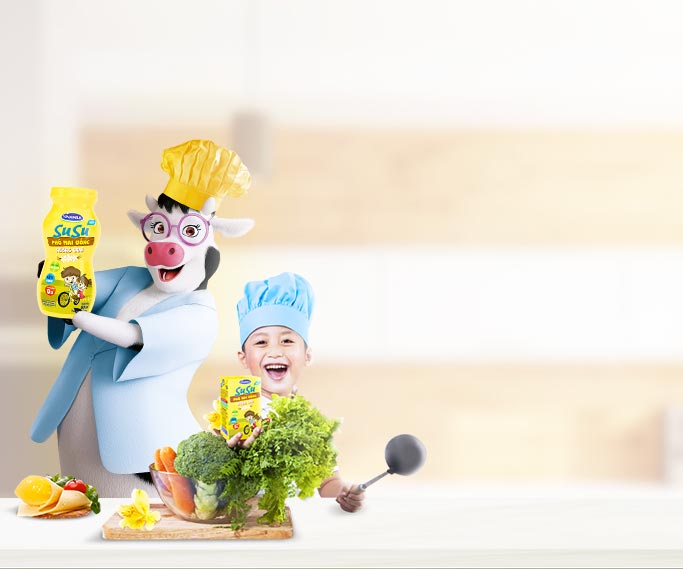 Bé ăn ngon miệng và phát triển cân đối cùng Đốc-tờ bo và Phô mai uống SuSu