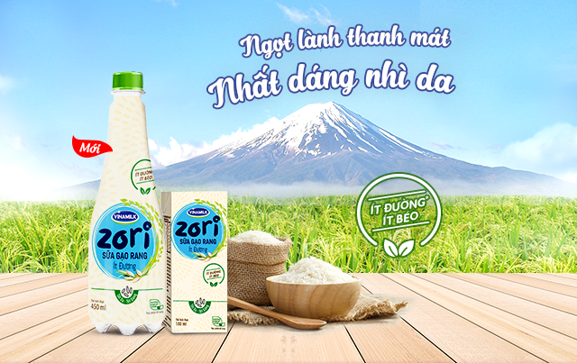 Sữa gạo rang Vinamilk Zori – Nhất dáng nhì da