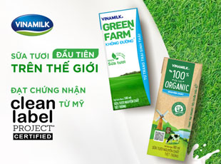 Vinamilk có sản phẩm Sữa tươi đầu tiên trên Thế giới được chứng nhận từ tổ chức Clean Label Project của Mỹ