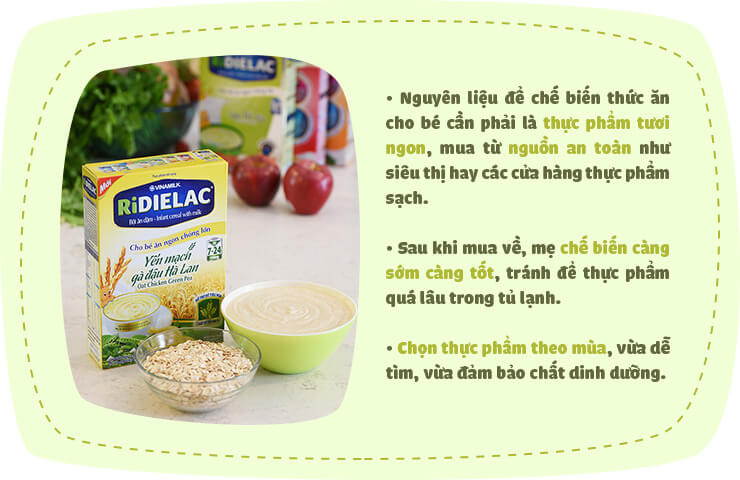 Để chế biến thức ăn cho bé, mẹ nên chọn thực phẩm có nguồn gốc an toàn Để chế biến thức ăn cho bé, mẹ nên chọn thực phẩm có nguồn gốc an toàn