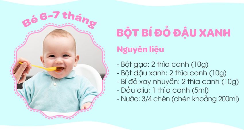 Công thức nấu bột ăn dặm cho bé