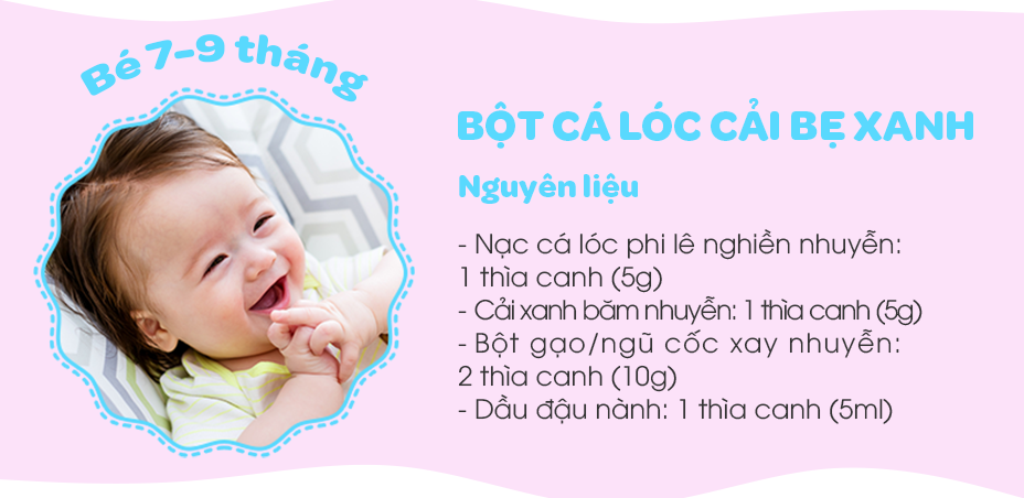 Công thức nấu bột ăn dặm cho bé